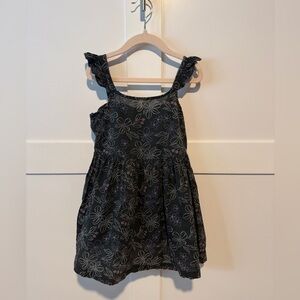 EUC Carter's Black Floral Tank Dress (4T)